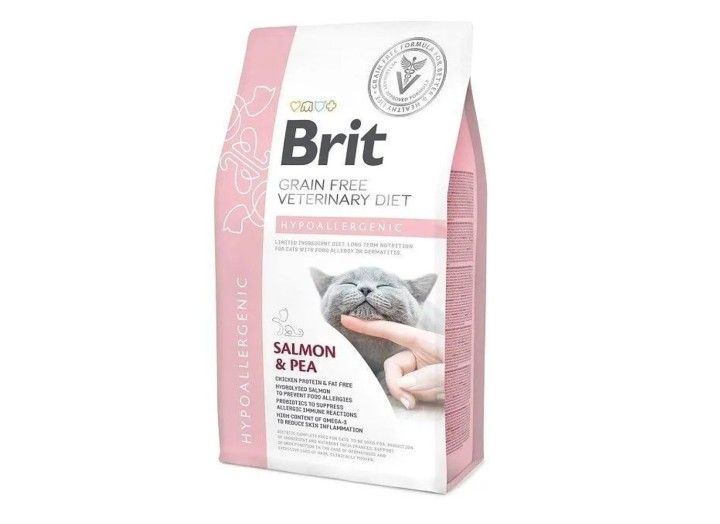 Brit VD Cat Hypoallergenic для кішок з лососем 2 кг