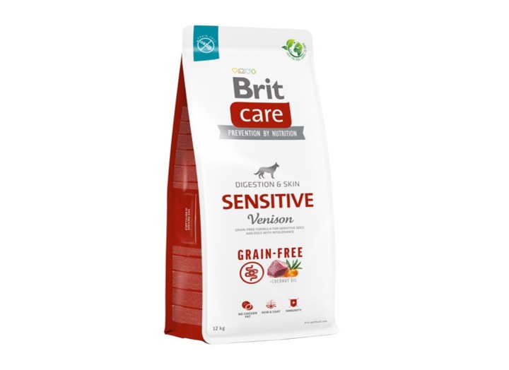 Brit Care Dog GF Sensitive для собак с чувствительным пищеварением с олениной 12 кг