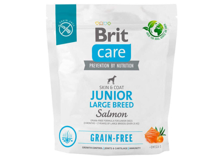 Brit Care GF Junior Large Breed Salmon та Potato для цуценят з лососем 3 кг