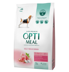 Optimeal Medium Dog для собак средних пород с индейкой 4 кг