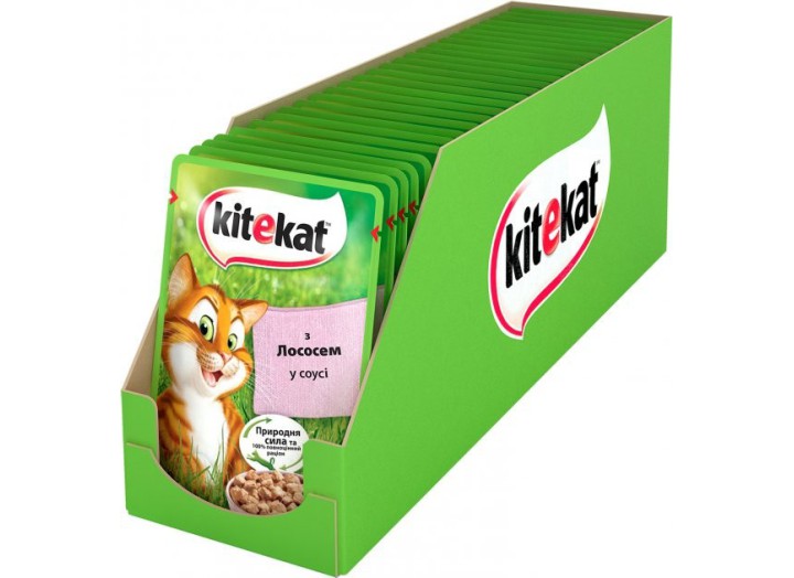 Kitekat пауч для кішок з лососем у соусі 28*85 г