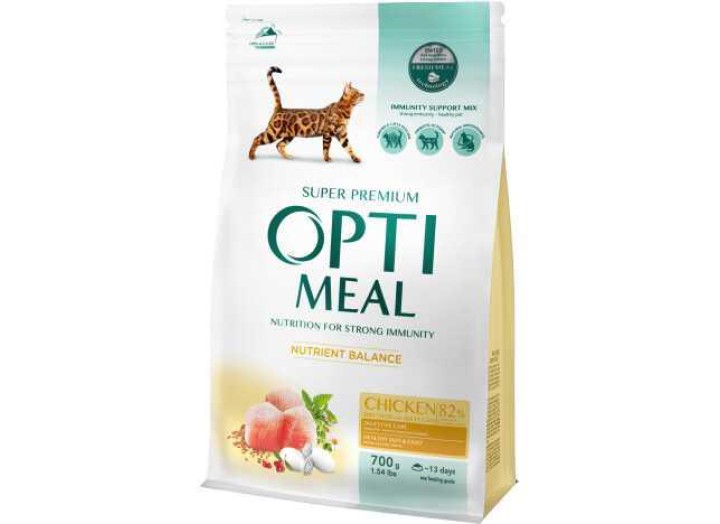 Optimeal Cat Chicken для кішок з м'ясом курки 700 г