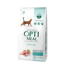 Optimeal Cat Sterilised Turkey для стерилизованных кошек с индейкой 1.5 кг