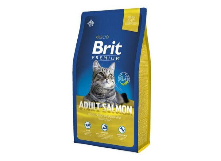 Brit Premium Adult Salmon для кішок з лососем 8 кг