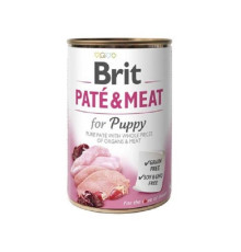 Влажный корм Brit Pate Meat Dog Puppy для щенков паштет с курицей и индейкой 400 г