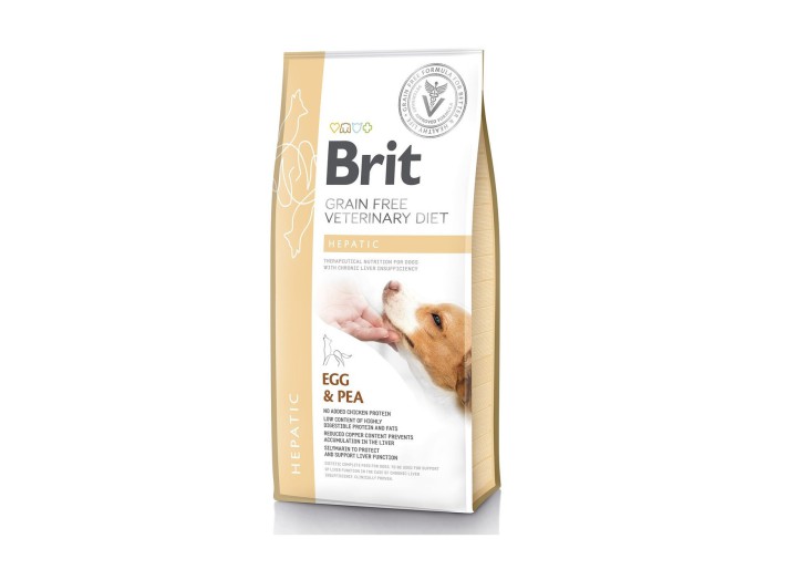 Brit VD Hepatic Dog для собак з яйцем, горохом, бататом та гречкою 12 кг