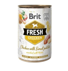 Влажный корм Brit Fresh Chicken Sweet Potato для собак с курицей и бататом 400 г