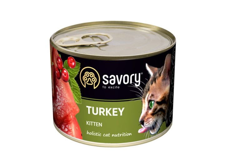 Savory Kitten Turkey для котят с индейкой 200 г