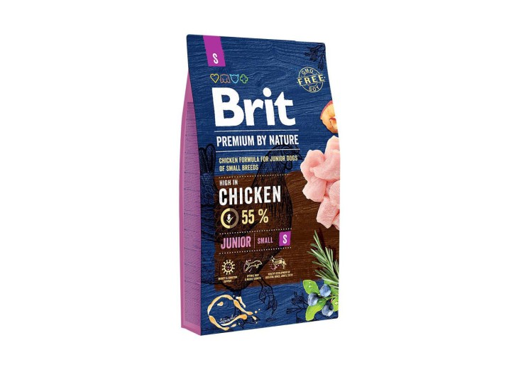 Brit Premium Junior S Small для собак с курицей 3 кг