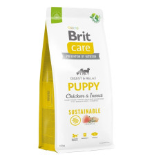 Brit Care Dog Sustainable Puppy Chicken для щенков с курицей и насекомыми 3 кг