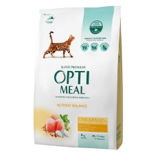 Optimeal Cat Chicken для кошек с мясом курицы 4 кг