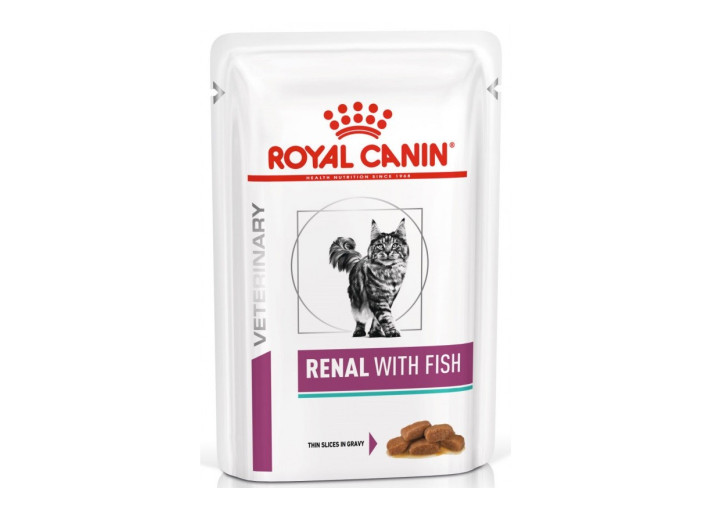 Royal Canin Renal Feline Fish Pouches для кошек с рыбой 12х85 г