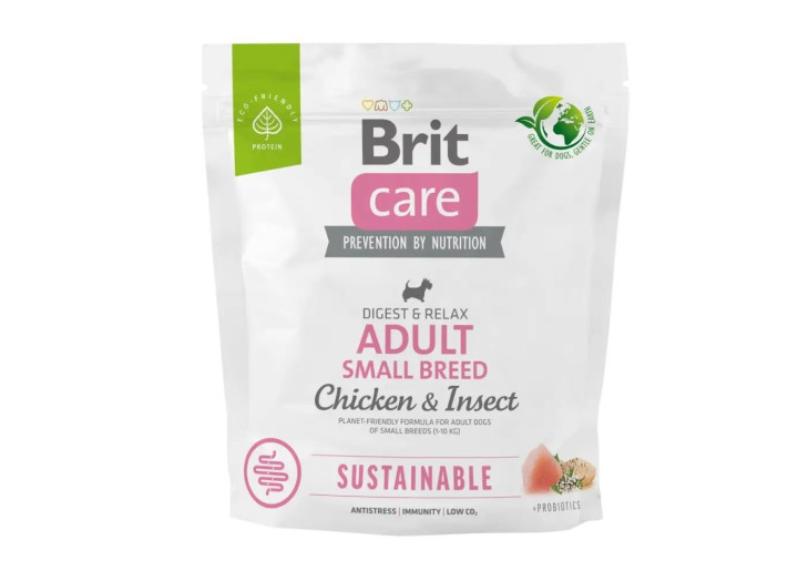 Brit Care Sustainable Adult Small Breed Chicken and Insect з куркою 1 кг