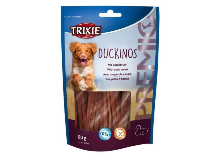 Лакомство для собак Trixie Premio Duckinos, с уткой, 80 г (31594)