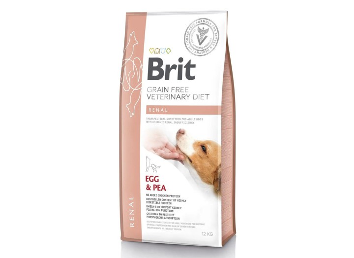 Brit VD Renal Dog для собак з яйцем, горохом та гречкою 12 кг