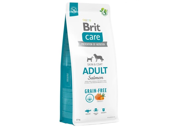 Brit Care Dog Grain-free Adult Salmon для собак малых и средних пород с лососем 12 кг