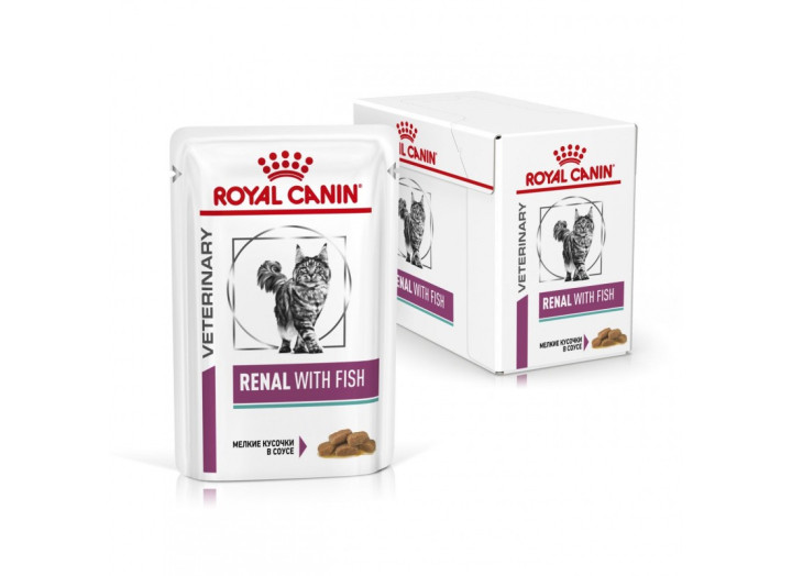 Royal Canin Renal Feline Fish Pouches для кішок з рибою 12х85 г