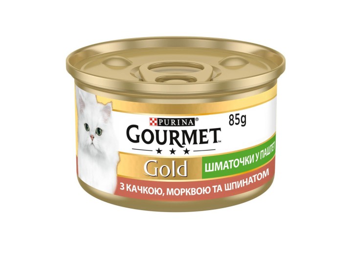 Gourmet Gold для кішок паштет з качкою, морквою та шпинатом 24x85 г