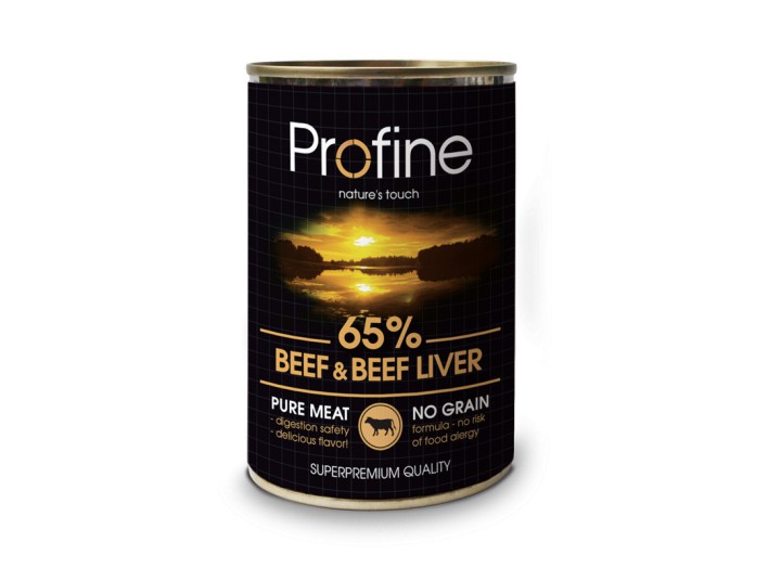 Влажный корм Profine Beef and Liver для собак с говядиной и говяжьей печенью 400 г