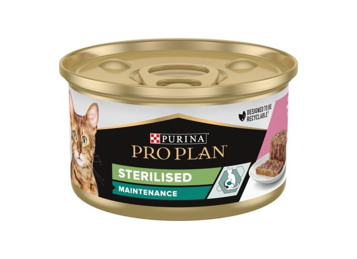 Purina Pro Plan Adult Sterilised в паштете с тунцом и лососем для стерилизованных кошек 85 г