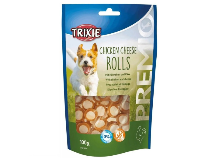 Лакомство для собак Trixie PREMIO Chicken Cheese Roll, 100 г (31589)