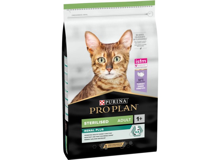 Purina Pro Plan Cat Adult Sterilised Renal Plus Turkey для стерилізованих кішок з індичкою 1.5 кг