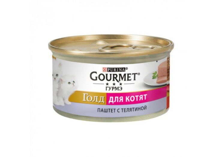 Gourmet Gold для котят паштет с телятиной 24x85 г