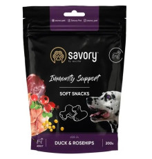 Ласощі Savory Dog Immunity Support Soft Snack з качкою та шипшиною для собак 200 г (31331)