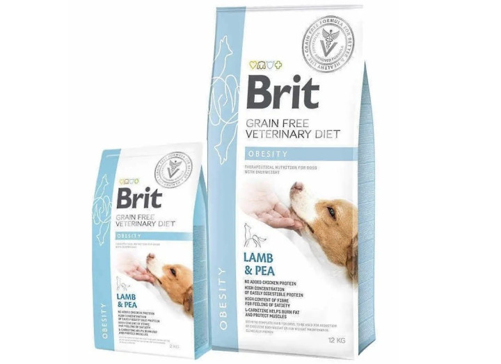 Brit VD Obesity Dog для собак з ягням та горохом 12 кг