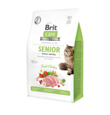 Brit Care GF Senior Weight Control для пожилых кошек с курицей 400 г