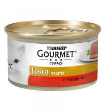 Gourmet Gold для кошек паштет с говядиной 24x85 г фото