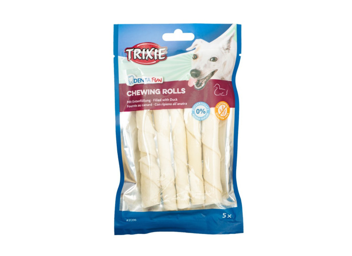 Лакомство для собак Trixie DENTAfun Палочка для чистки зубов, с уткой, 12 см, 5 шт., 90 г (31396)