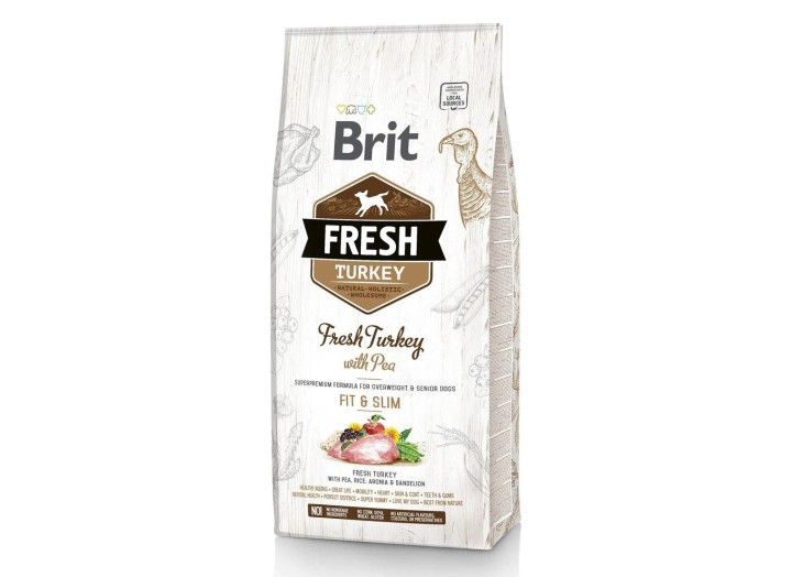 Brit Fresh Turkey with Pea Adult Fit Slim для собак с индейкой 2.5 кг