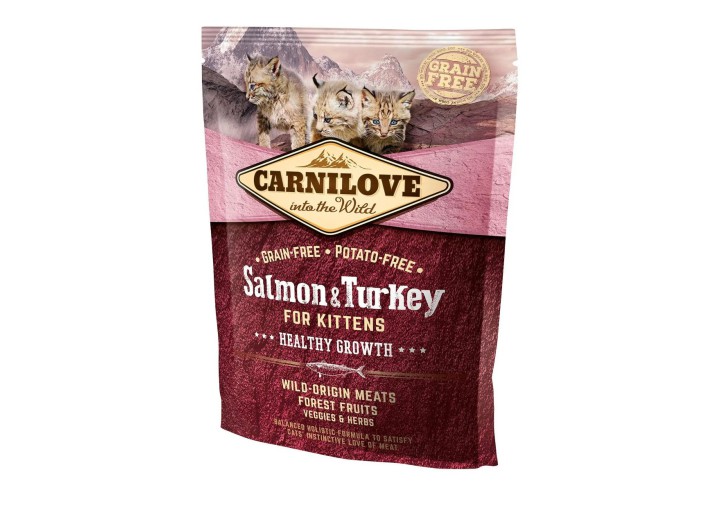 Carnilove Salmon Turkey Kitten для котят c лососем и индейкой 400 г