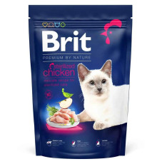 Brit Premium Sterilised Chicken для стерилизованных кошек с курицей 300 г