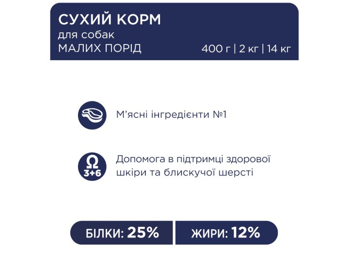 Клуб 4 Лапи Premium Small для собак з куркою 400 г