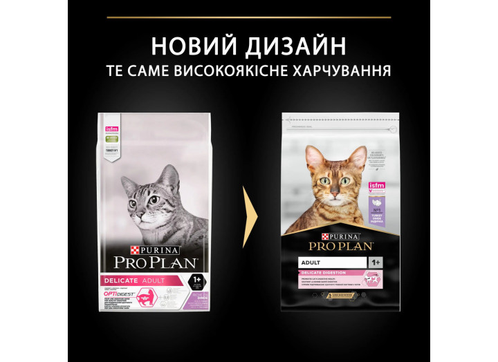 Purina Pro Plan Cat Adult Delicate Digestion Turkey для котів з індичкою 1.5 кг