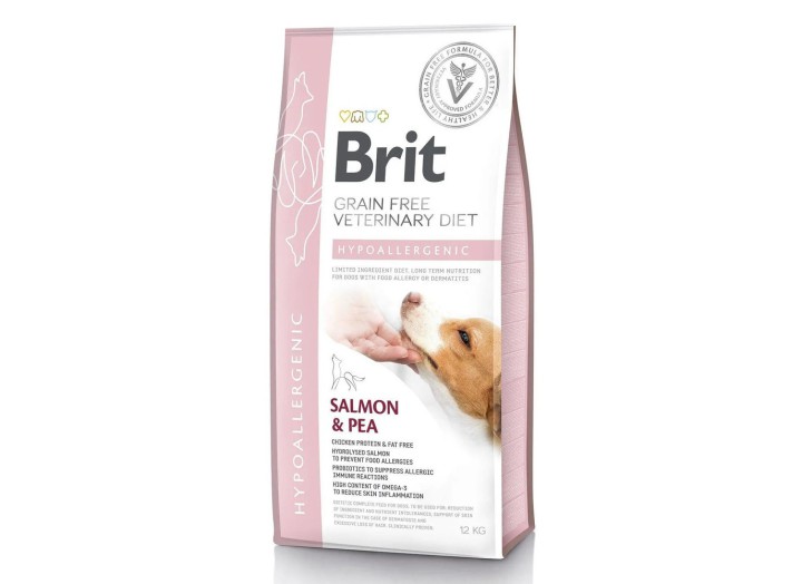 Brit VD Hypoallergenic Dog для собак с лососем 12 кг