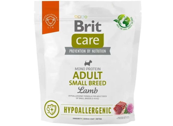 Brit Care Dog Hypoallergenic Small для собак гипоаллергенный с ягненком 1 кг