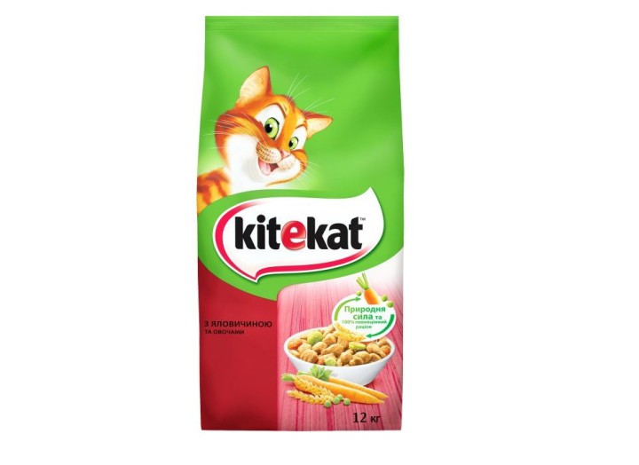 Kitekat для кошек с говядиной и овощами 300 г