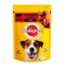 Pedigree Сhicken in sauce пауч для собак з яловичиною та ягням у соусі 24*100 г