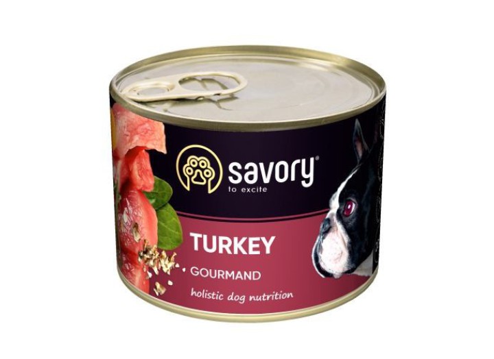 Savory Dog Gourmand Turkey для собак с индейкой 200 г