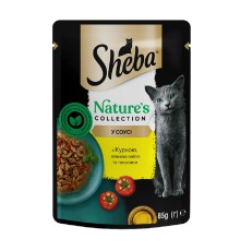 Sheba Nature`s Collection с курицей и льняным маслом с томатами в соусе 28х85 г фото