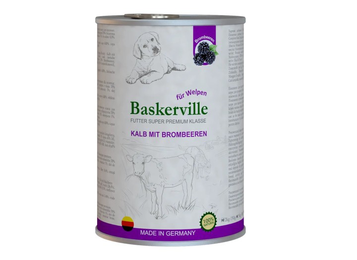 Baskerville Super Premium Kalb Mit Brombeerenе телятина та ожина для цуценят 400 г