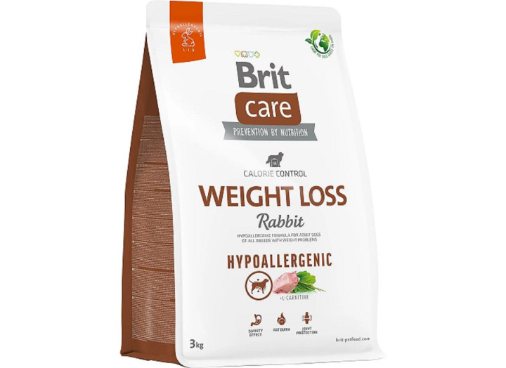 Brit Care Hypoallergenic Weight Loss Rabbit гипоаллергенный для собак с кроликом 3 кг