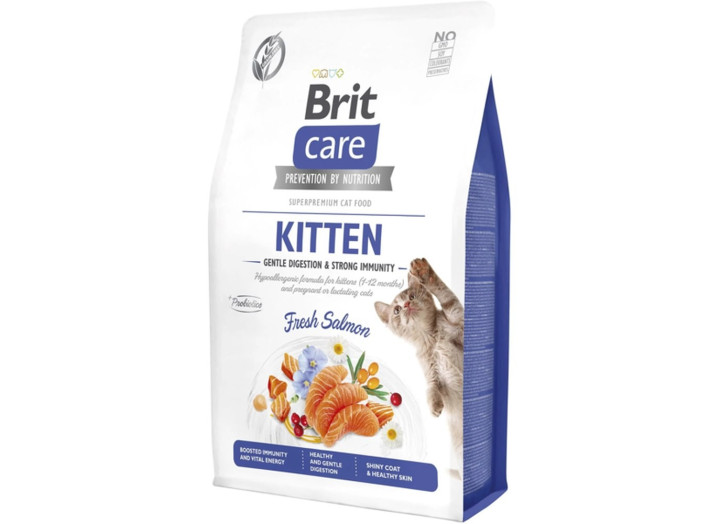 Brit Care Kitten Gentle Digestion Strong Immunity для кошенят з лососем 7 кг