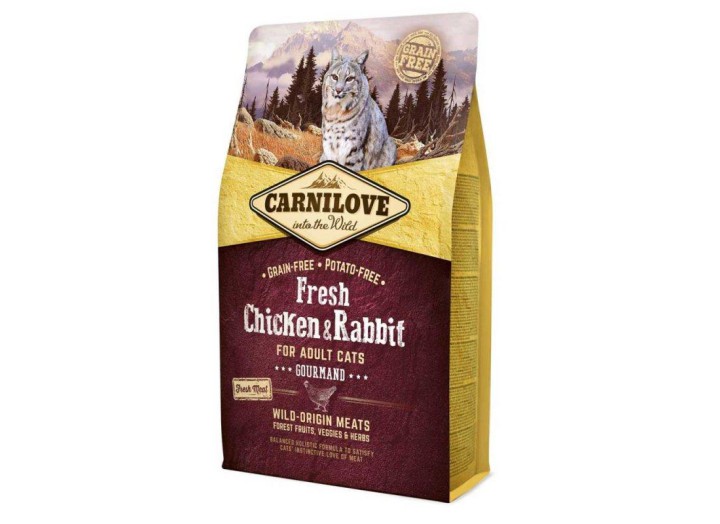 Carnilove Fresh Chicken & Rabbit для кошек с курицей и кроликом 400 г