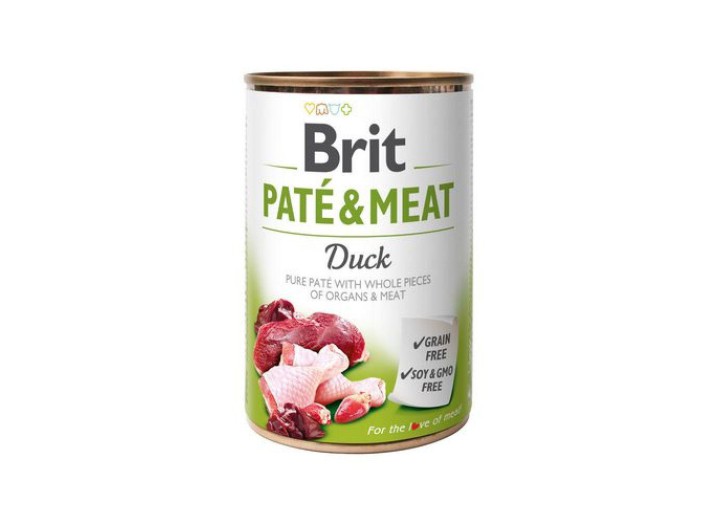 Влажный корм Brit Pate Meat Dog для собак паштет с уткой 400 г