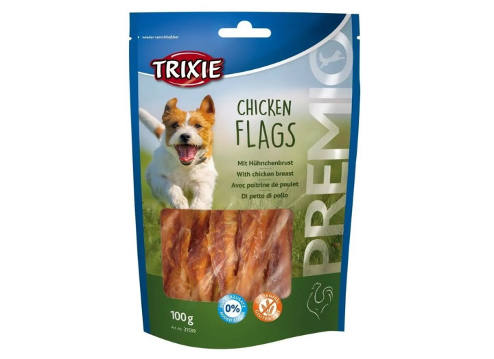 Лакомство для собак Trixie Premio Chicken Flags, с курицей, 100 г (31539)