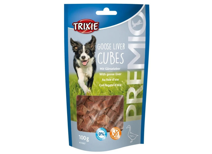 Лакомства для собак Trixie Premio Guse Liver Cubes, утиная печень 100 г (31867)